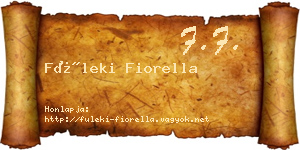 Füleki Fiorella névjegykártya